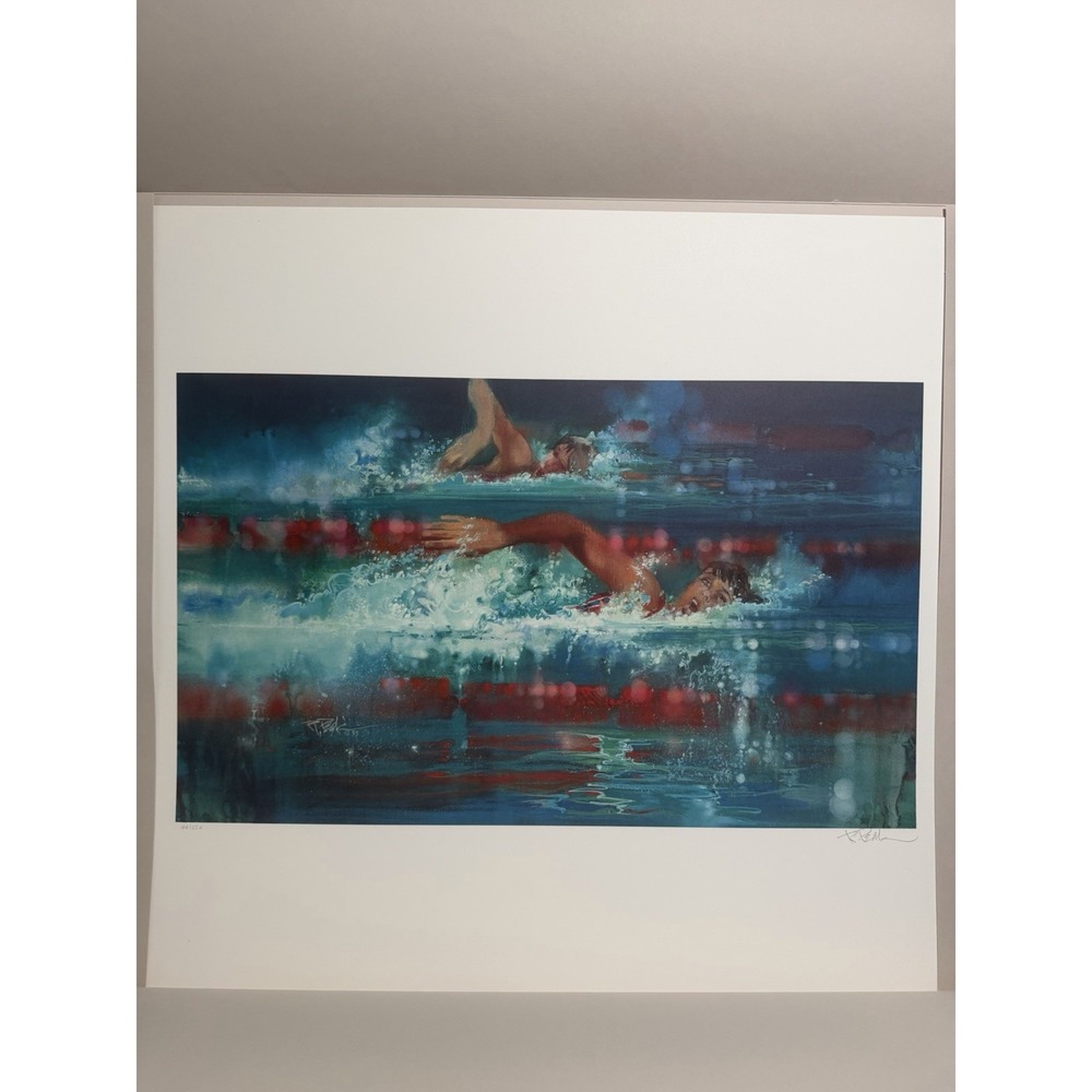 VTG Limited edition lithograph, Swimming, 1983 Olympics, Robert Peak 99/550